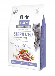 Brit kačacie suché krmivo pre mačky s nadváhou 7 kg
